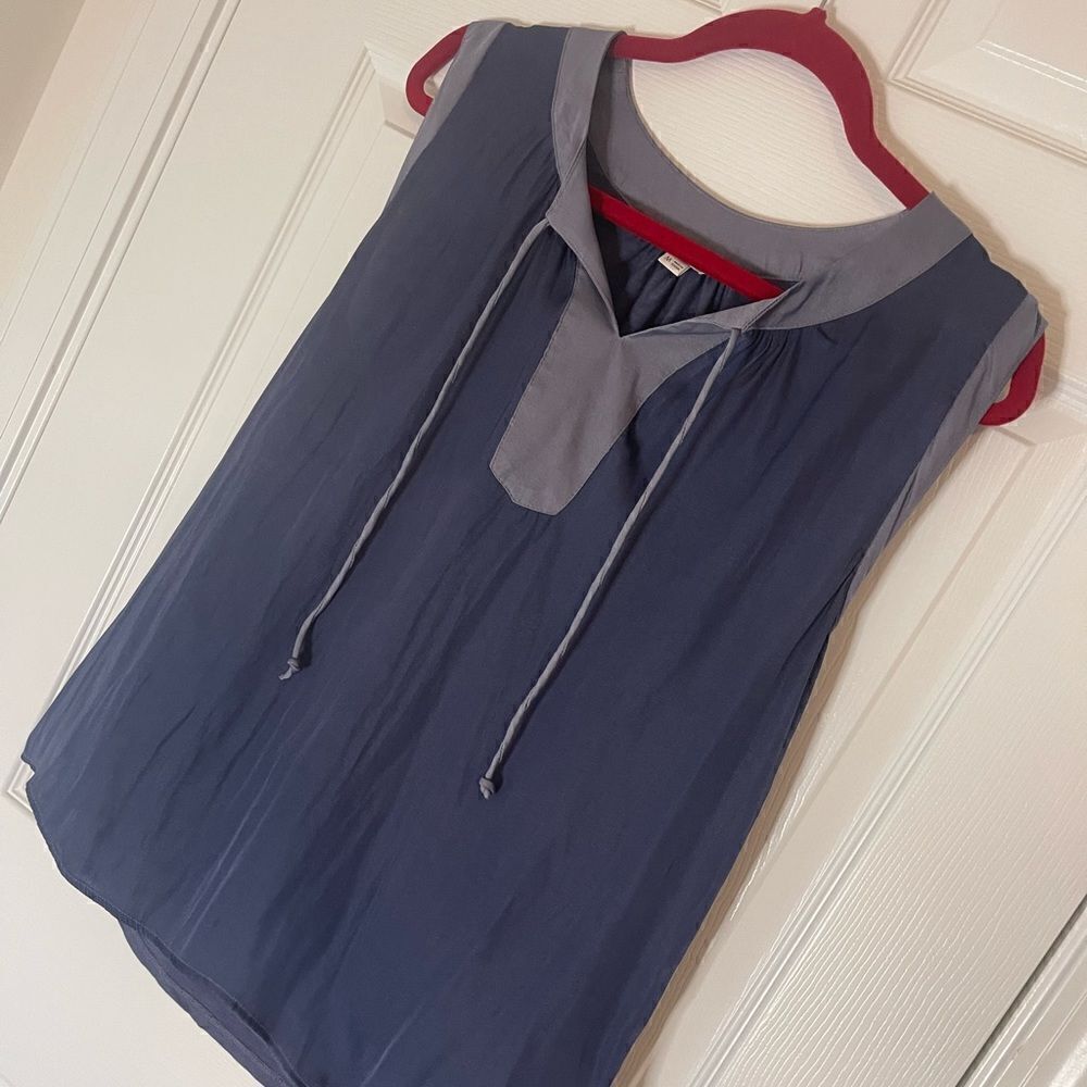 Sweet Grey Stitch Fix Blouse medium blue